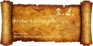 Krcho László névjegykártya